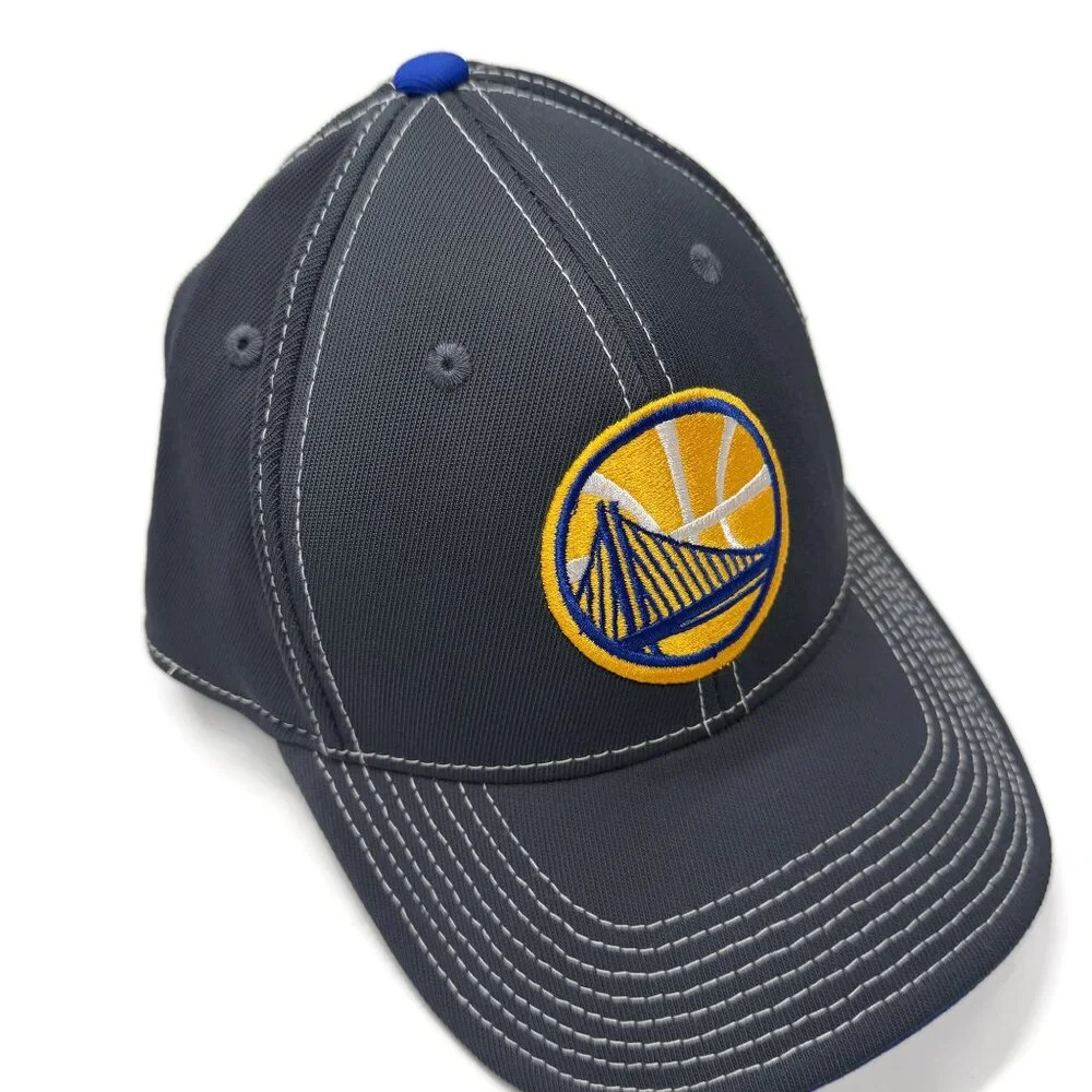 Adidas Golden State Warriors Hat L/XL Gray Stretch NBA Basketball‎ Cap